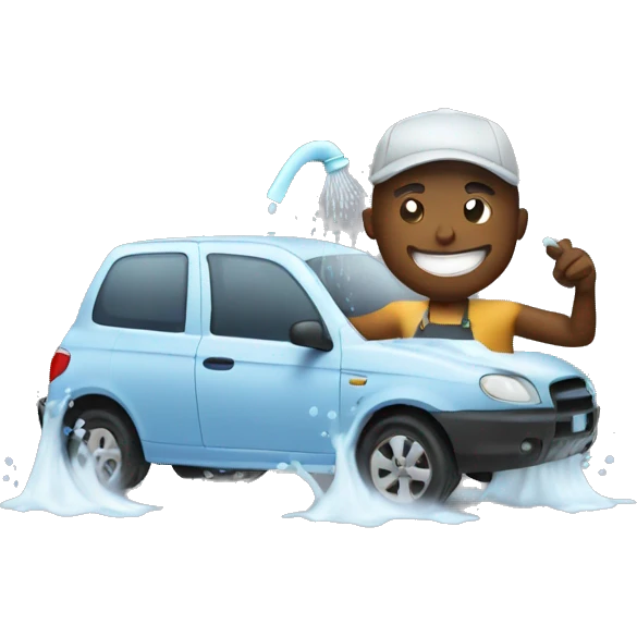 man washing a car emoji