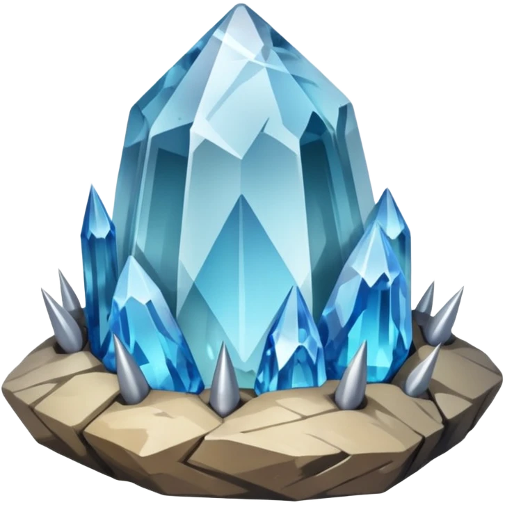 quartz rock mineral with spikes emoji