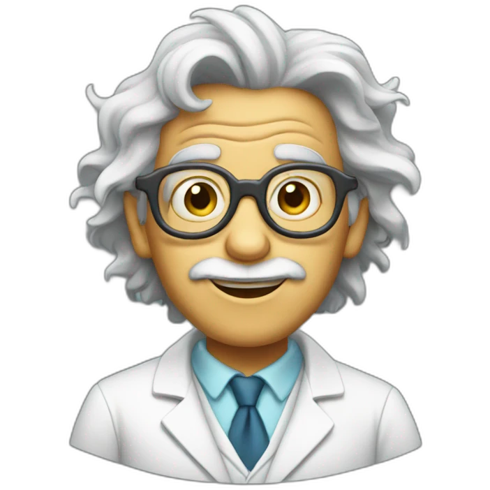 Crazy scientist emoji