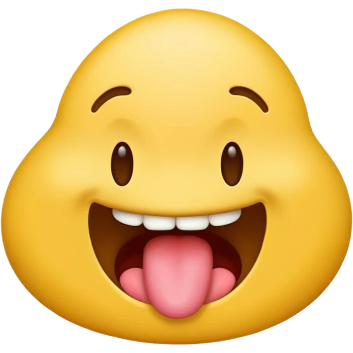 yellow emoji with tongue wiggling out side to side emoji