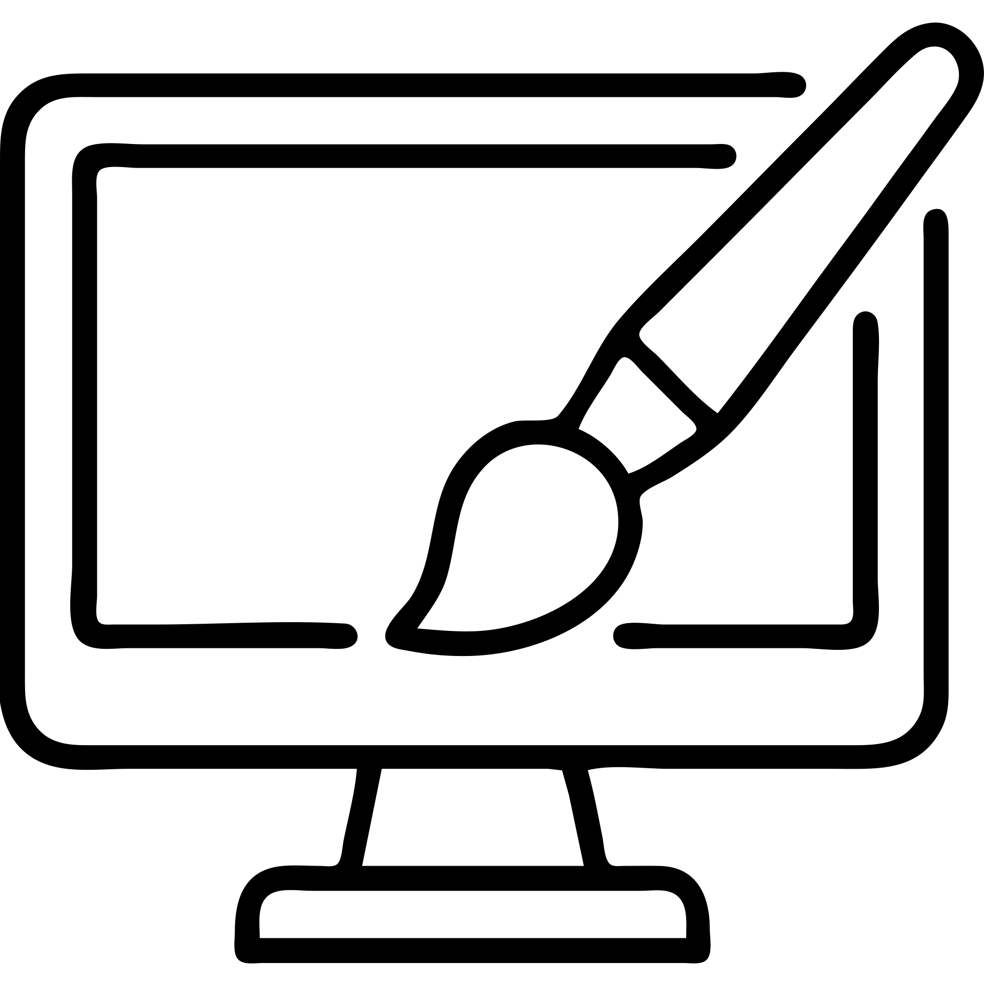 Content creation symbol with computer screen and paintbrush, representing digital content development emoji
