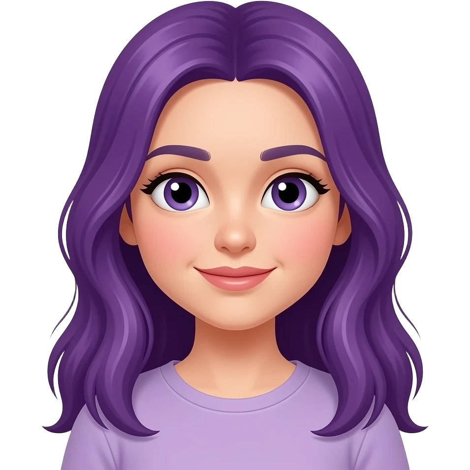 GIRL WITH LONG PURPLE HAIR emoji