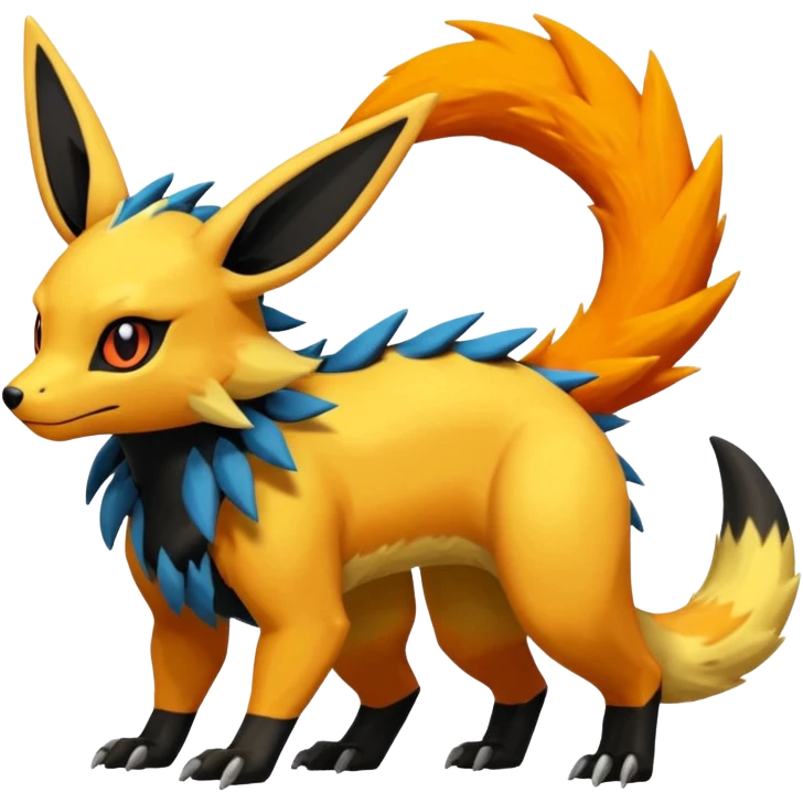 Eevee-Salandit-Electrike-Zeraora-Fakémon-hybrid-creature (full body)  emoji