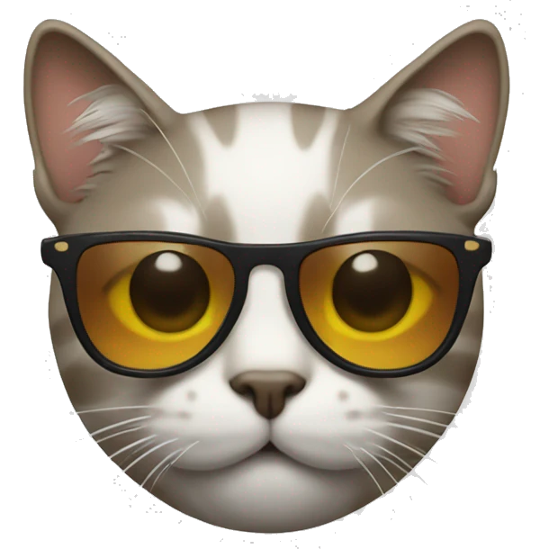 Cat with sunglasses emoji