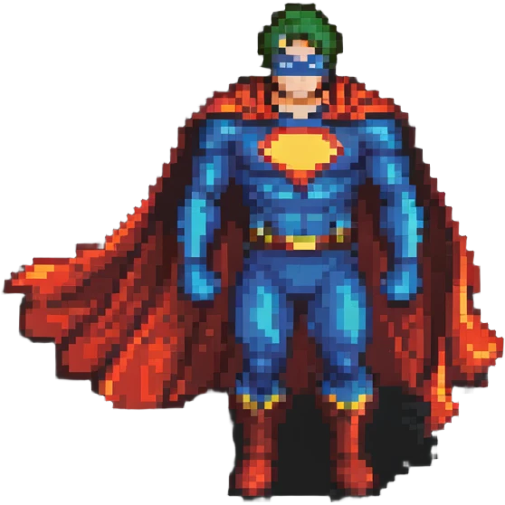 superhero with flowing cape emoji