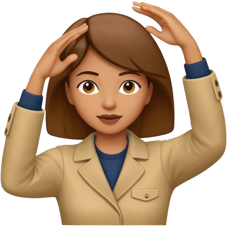 Mujer haciendo un dab emoji