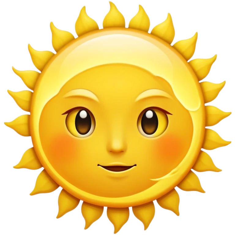 big sun with small tiny yellow moon moon beside it  emoji