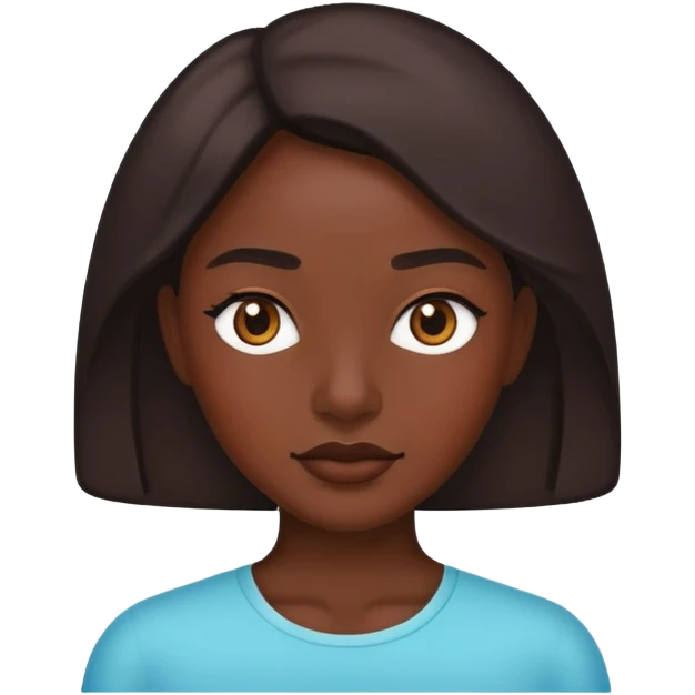 Woman with dark skin emoji