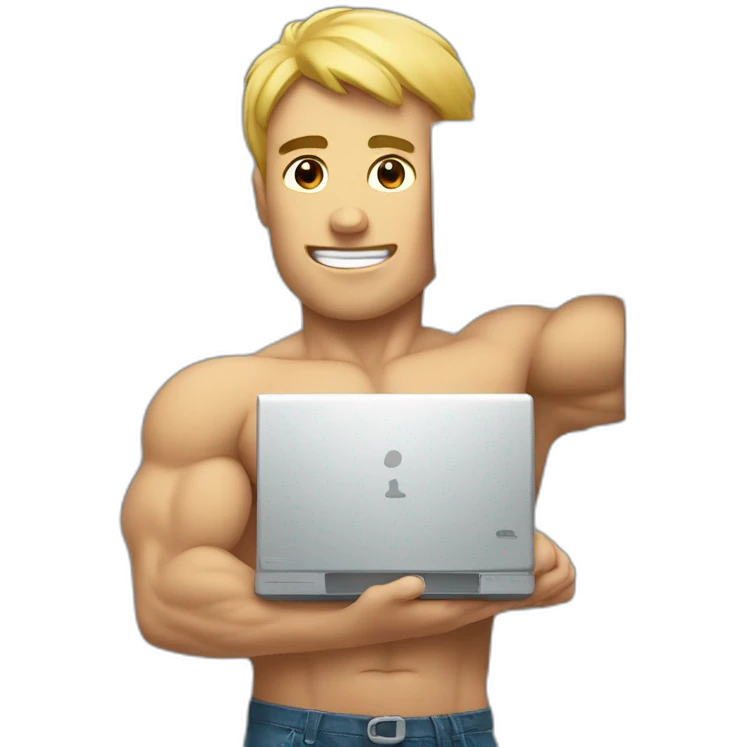muscleman computer emoji
