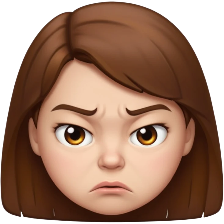 Angry pouty face with puffed up cheeks emoji
