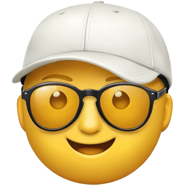yellow face emoji with trendy accessories emoji