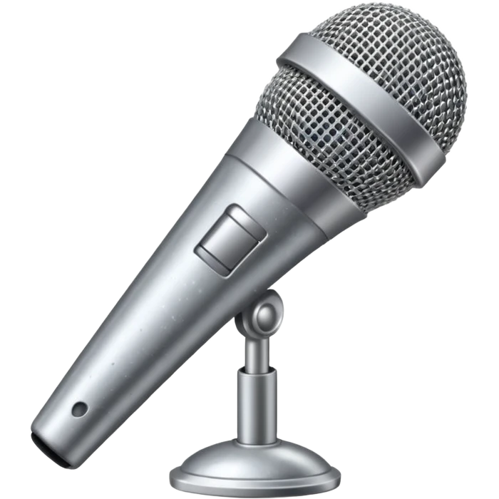 A microphone with gitter emoji