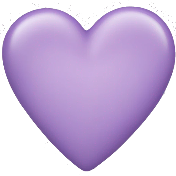 Lilac heart emoji
