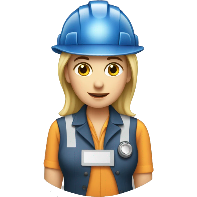 Occupational safety and health woman employee emoji
