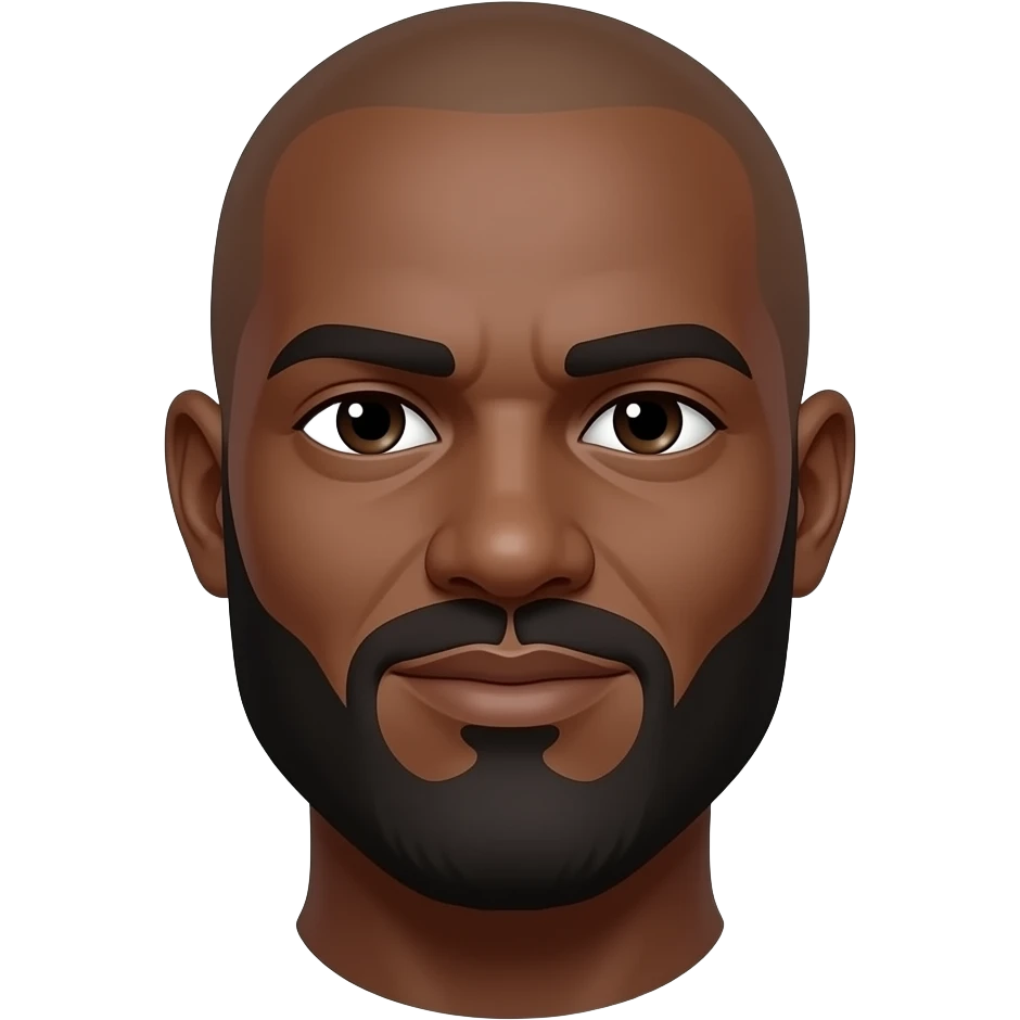 Brown man bald mustache and beard emoji