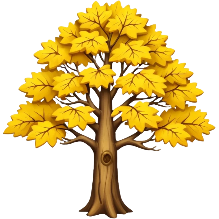 tree with yellow leaves emoji