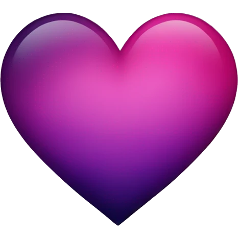 a dark purple and dark pink ombre heart emoji