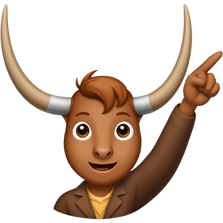 Upside down long horns  emoji