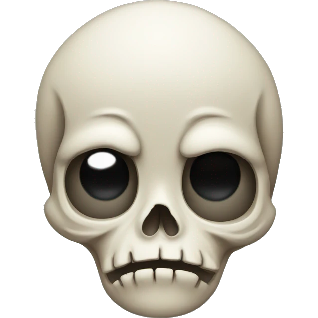 Sad skull face emoji