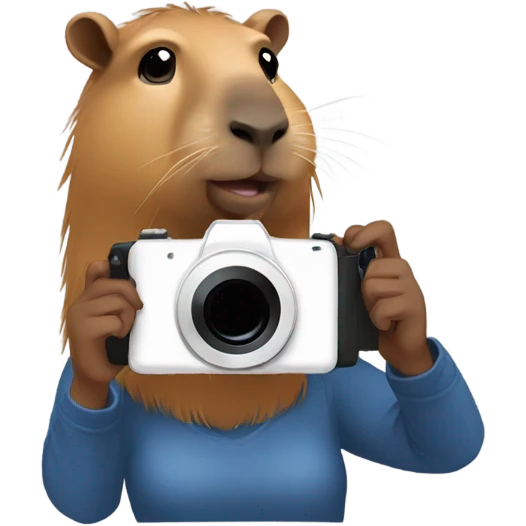 girl films capybara emoji