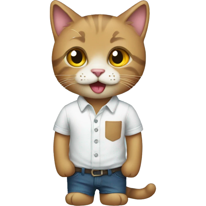 The cat in the shirt emoji