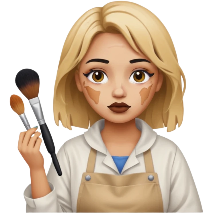 clumsy makeup artist emoji