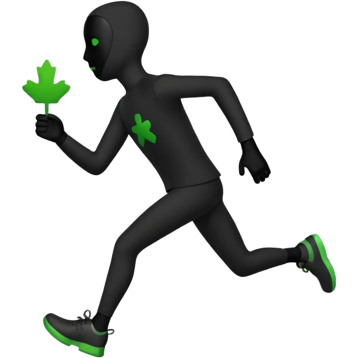 corriendo muñeco negro ampelmanchen pero sin  el verde y sin rostro emoji