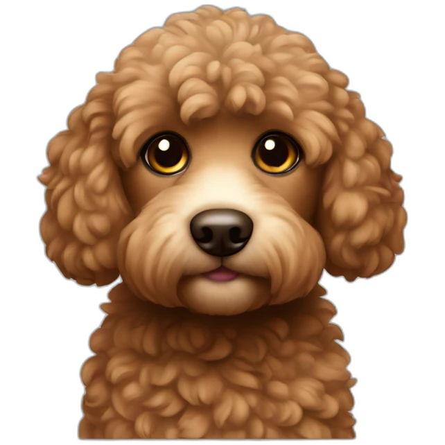 Mini pudel brown emoji