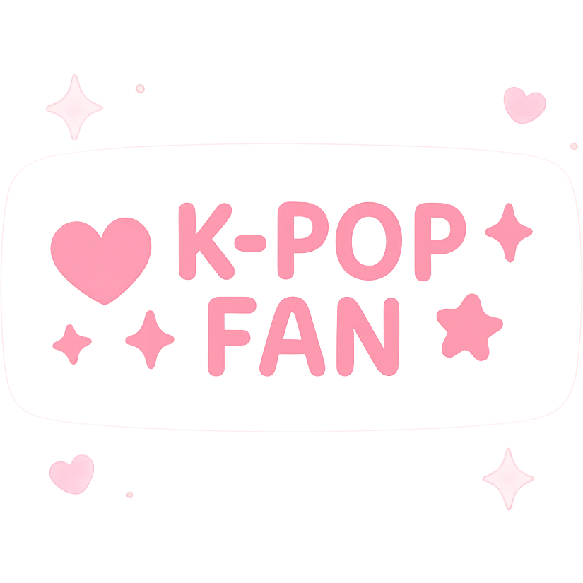 pink kpop fan light banner, cute and glowing emoji