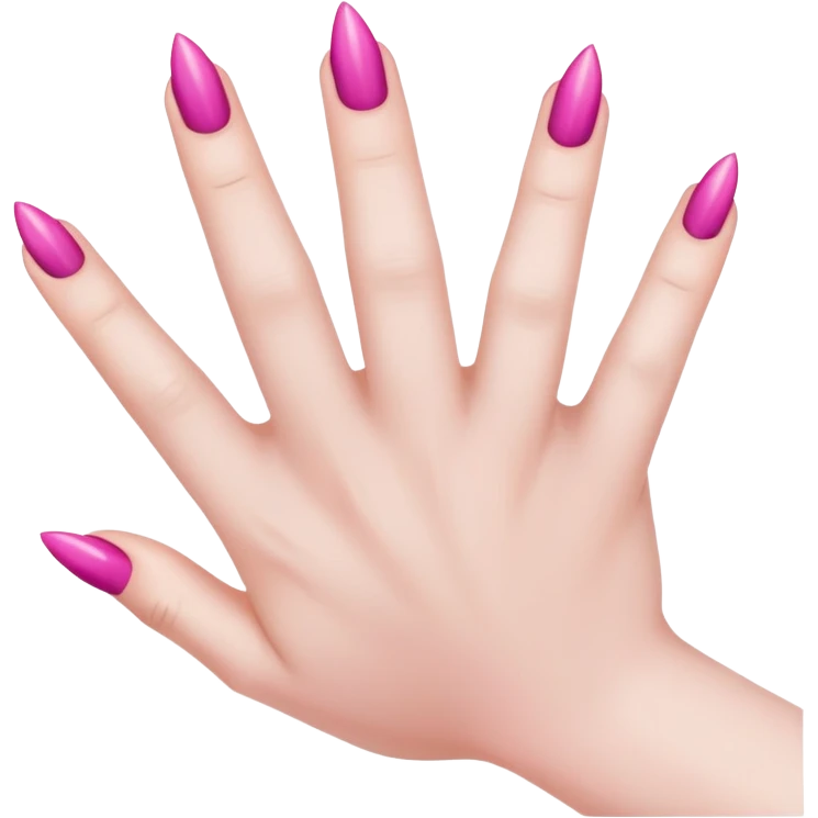 hand with pink gothic nails emoji