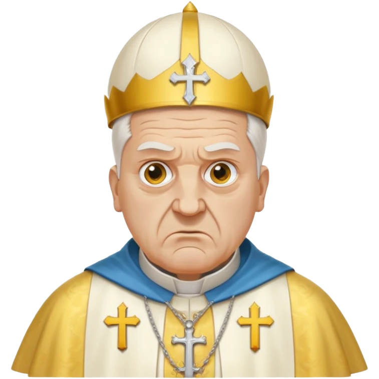The angry yellow pope  emoji