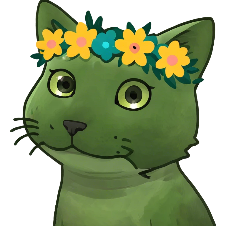 cat like a flower  emoji