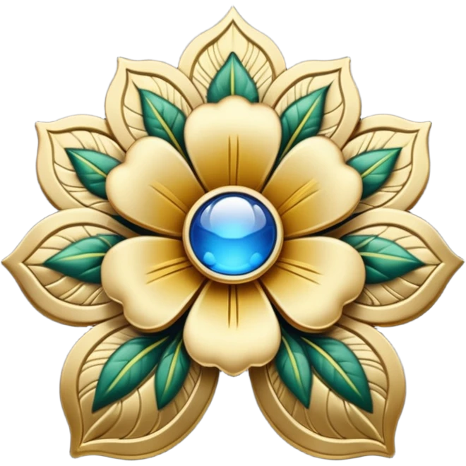 flower badge emoji