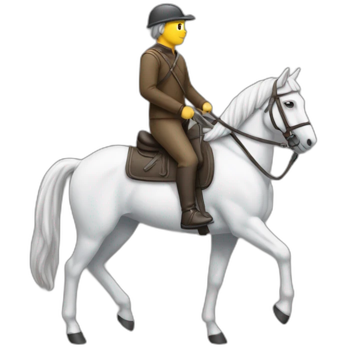 Un humain sur un cheval emoji