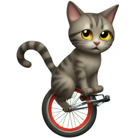 Cat riding a unicycle  emoji