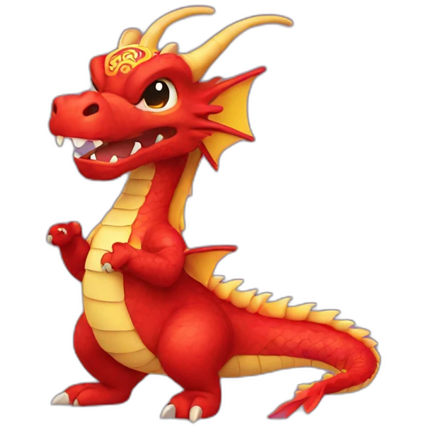 dragon with chinese new year clothing emoji