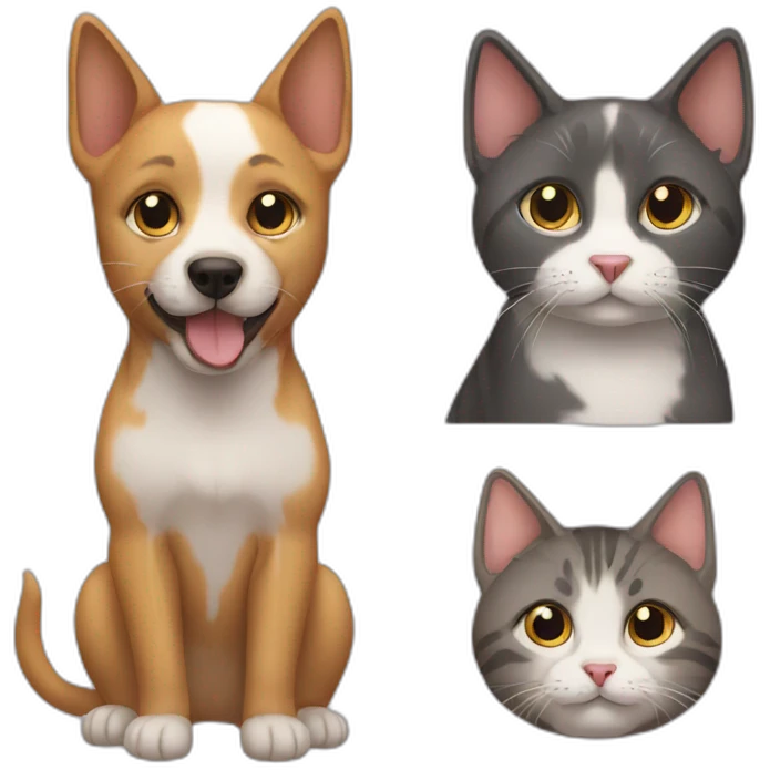 Dog cat emoji