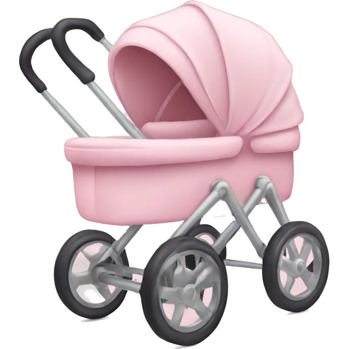 Light pink baby stroller cute emoji