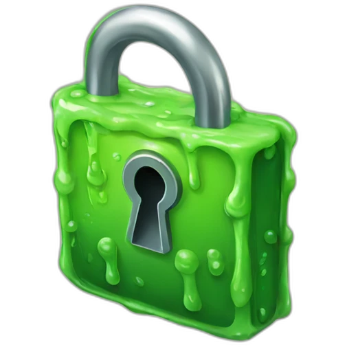 Lock with slime on it emoji