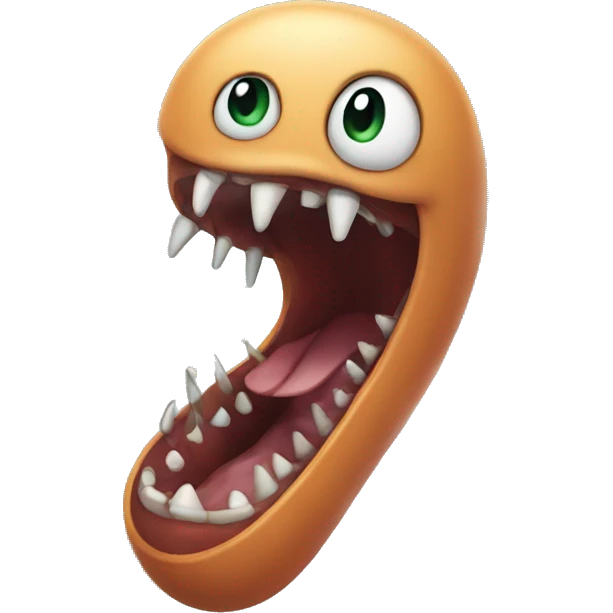 screaming worm emoji