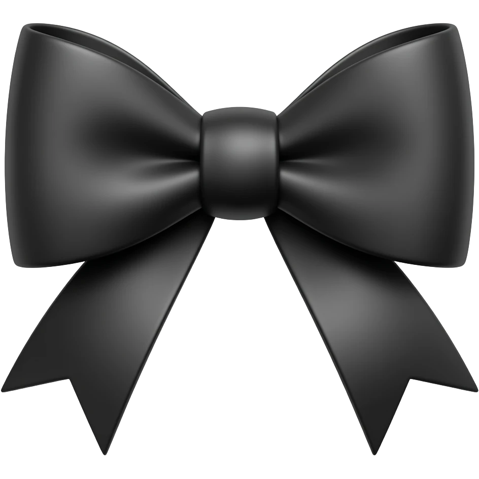 Чёрный бантик emoji