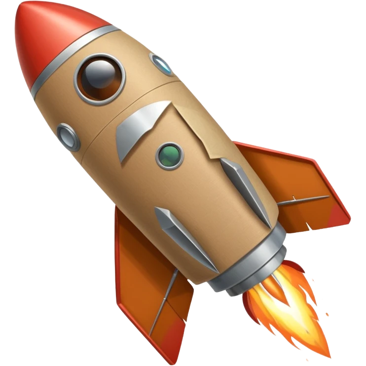 brown paper wrap usually found in indonesian stall.. attached to rocket emoji