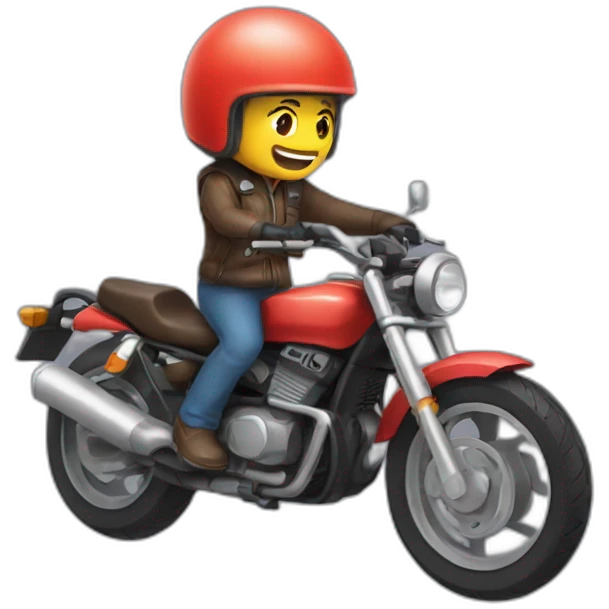 Une moto qui cabre emoji