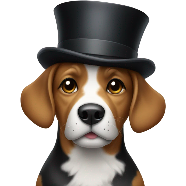 dog wearing a top hat  emoji