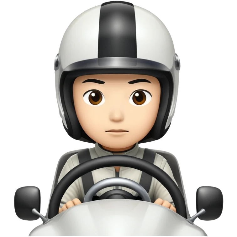 Asian racing a car emoji