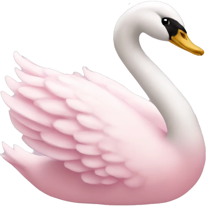pastel pink swan emoji