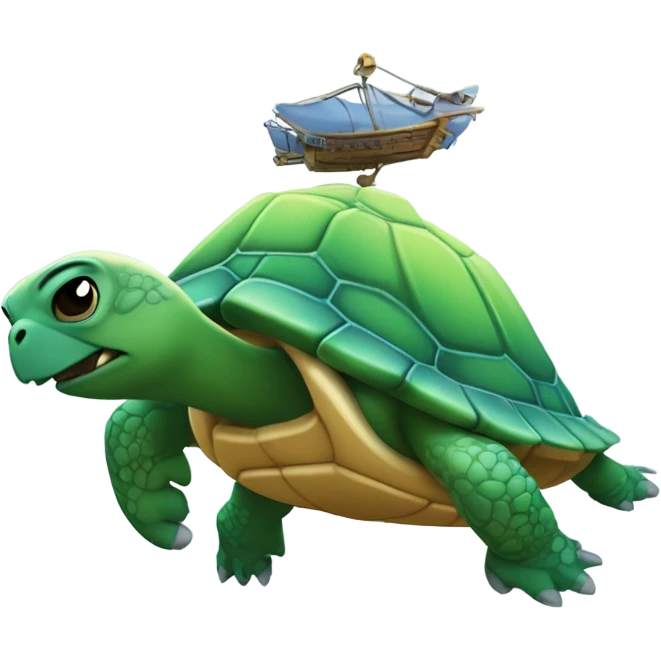 Tortuga volando emoji