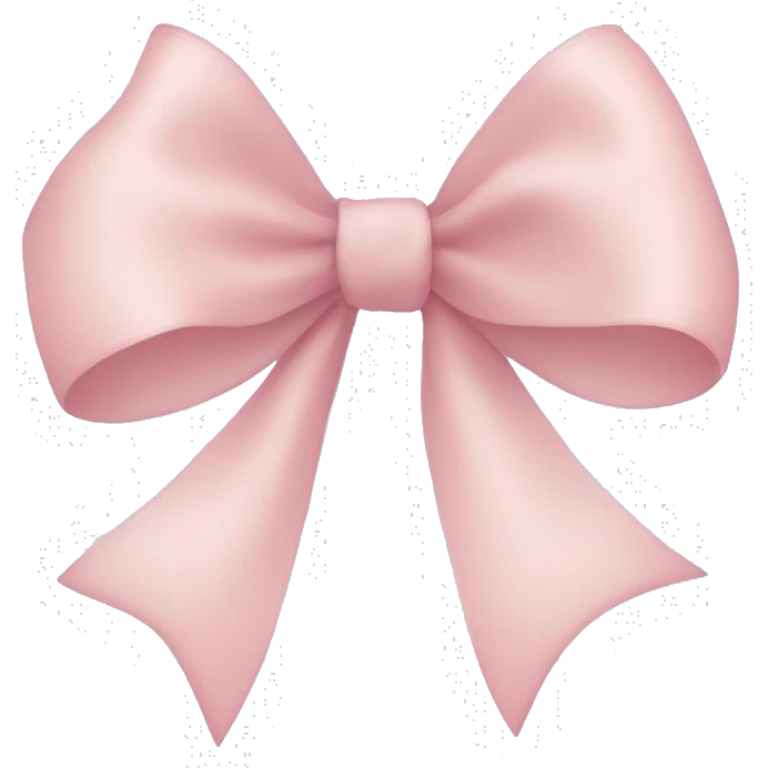 Light pink thin ribbon bow emoji