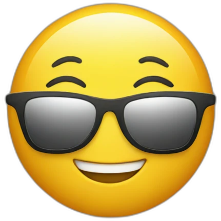 happy face with sunglasses emoji