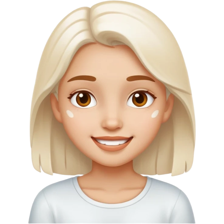 Girl with white glaze emoji